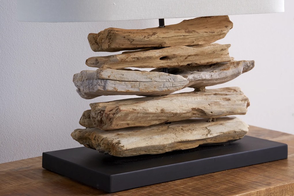 Stolná lampa z naplaveného dreva Riverine natural