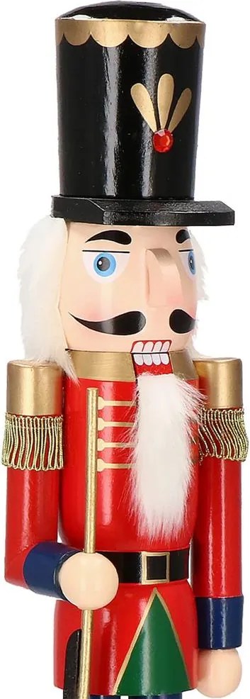 Luskáčik s puškou 60 cm – drevená vianočná figúrka v červenej uniforme Springos CA0908