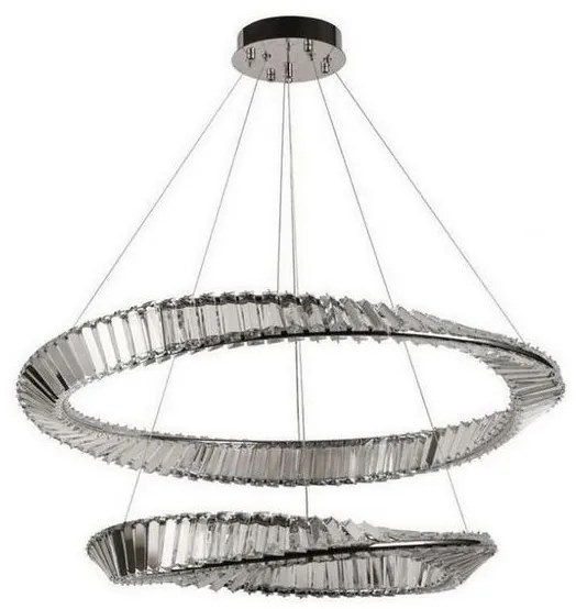 LED Stmievateľný luster na lanku LED/90W/230V 3000-6500K chróm + diaľkové ovládanie