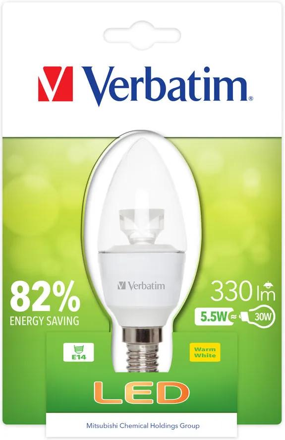 LED žiarovka Verbatim, Candle, E14 / 35,5W / 230V
