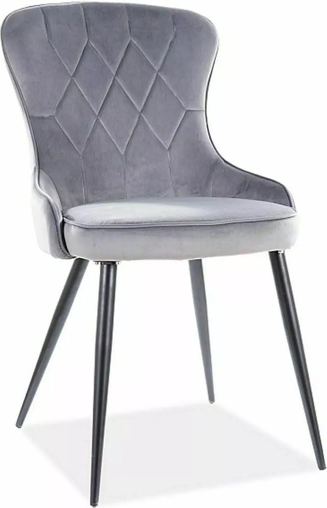 SI Lotosová zamatová stolička sivý