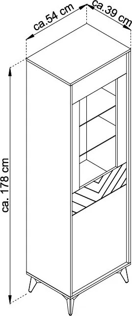 Vysoká vitrína Diamond