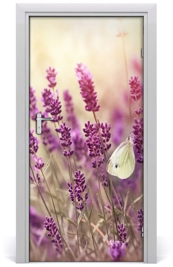 Fototapeta samolepiace kvety levandule 85x205 cm