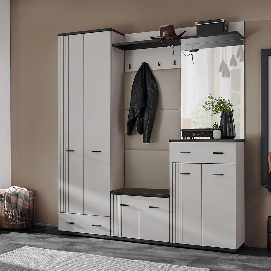 Predsieňový nábytok Hugo VII Cc Hg7 Kašmír/Čierna