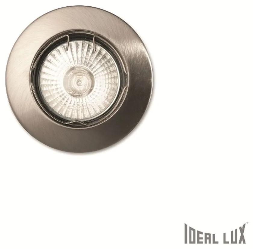 IDEAL LUX Bodové podhľadové osvetlenie JAZZ, 1xGU10, 50W, 7cm, okrúhle, strieborné