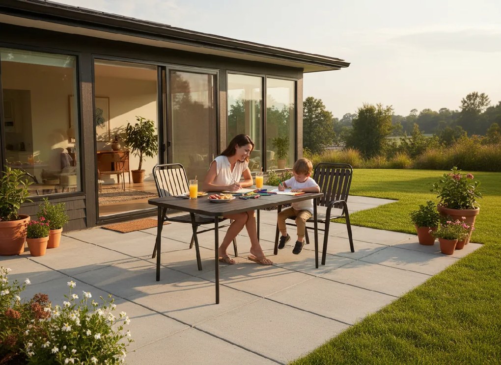 Garden Line HNEDÁ ZÁHRADNÁ STOLIČKA 56 x 63 x 89 CM