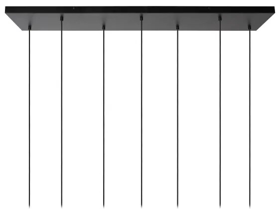 Lucide 45402/07/30 - Luster na lanku MARIUS 7xE27/40W/230V čierna