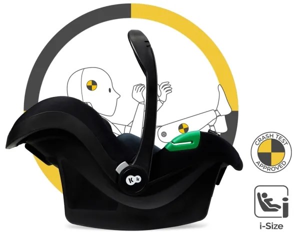 KINDERKRAFT-Kombinovaný kočík 3v1 MOOV 2 Moonlight grey + autosedačka MINK PRO