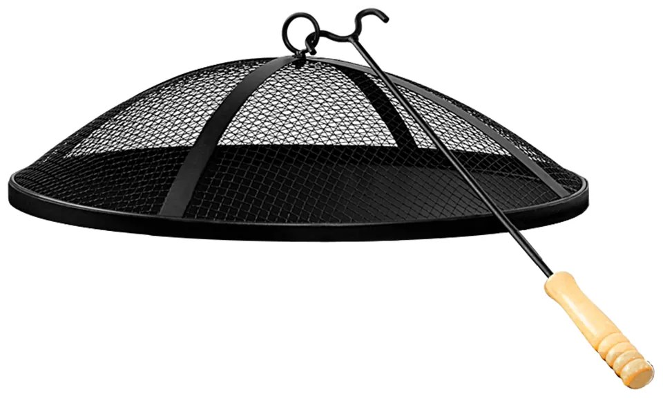 Gardebruk Ohnisko s priestorom na drevo FIRE, Ø55cm, čierna