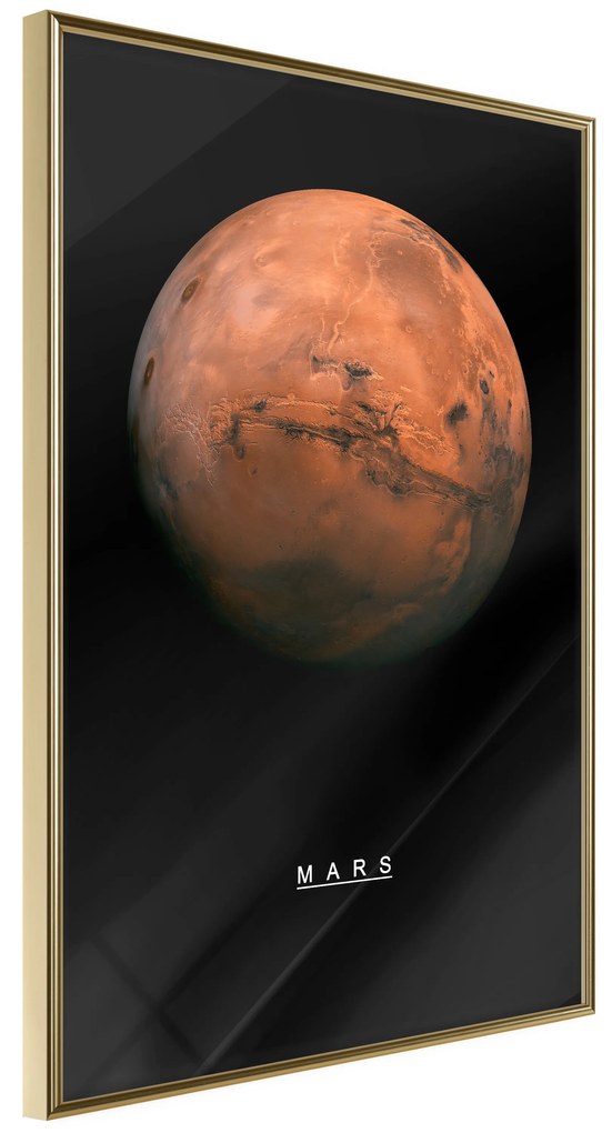 Artgeist Plagát - Mars [Poster] Veľkosť: 20x30, Verzia: Zlatý rám s passe-partout