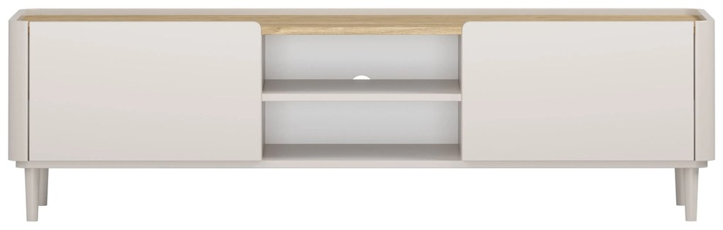 TV stolík Elivo 170 cm na nožičkách - kašmír / olejovaný dub