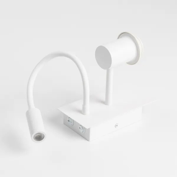 Brilagi -LED flexibilná nástenná lampa NUBILA 1xE27/25W/230V + LED/3W biela/svetlosivá