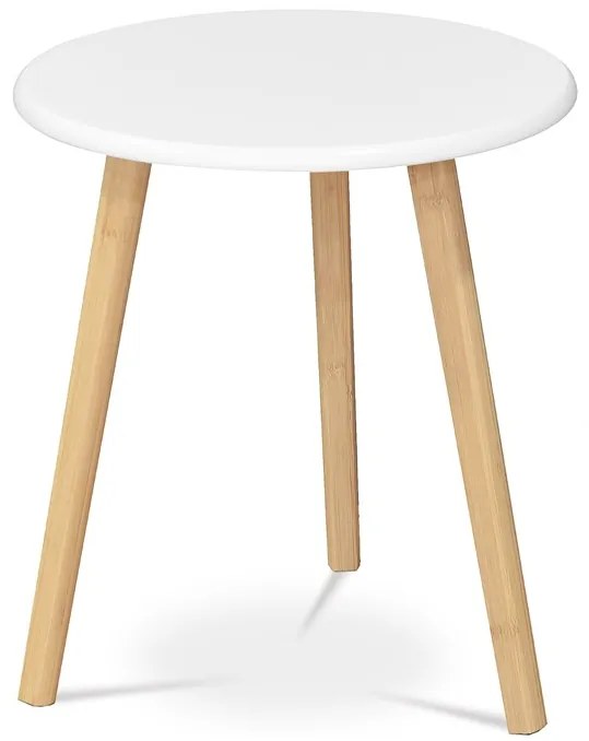 Autronic BONTEC Konferenčný stolík 40x40cm, mdf, biela, AF-1142 WT Farba: Biela