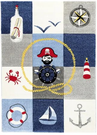 Koberce Breno Kusový koberec DIAMOND KIDS 24241/953, modrá, viacfarebná,140 x 200 cm