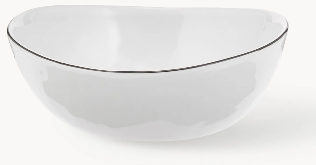 Ručne vyrobená miska z porcelánu Salt, Ø 17 cm, 4 ks