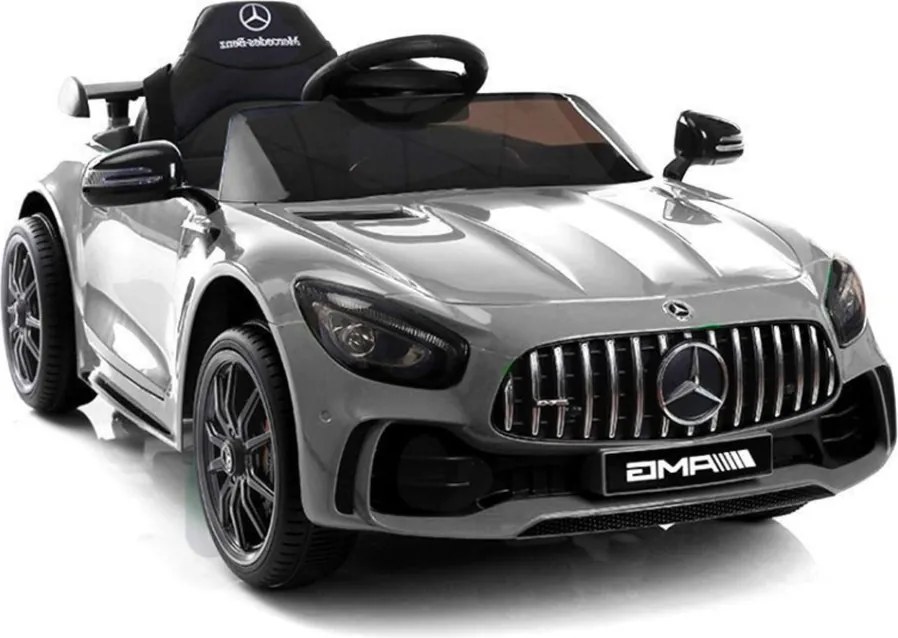 LEAN CARS Mercedes GTR batériové auto strieborné lakované