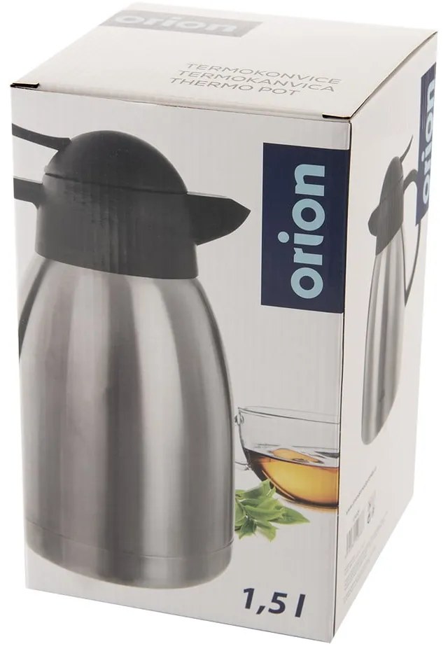 Termoska v čierno-striebornej farbe 1,5 l Termo – Orion