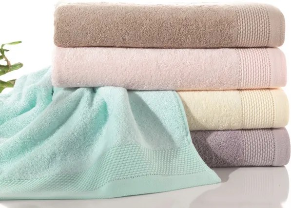 Soft Cotton Darčeková sada uterák a osuška BAMBOO Smotanová