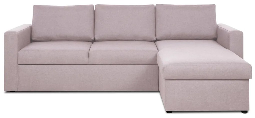 Rohová sedacia súprava s funkciou spania INTARI Ružová