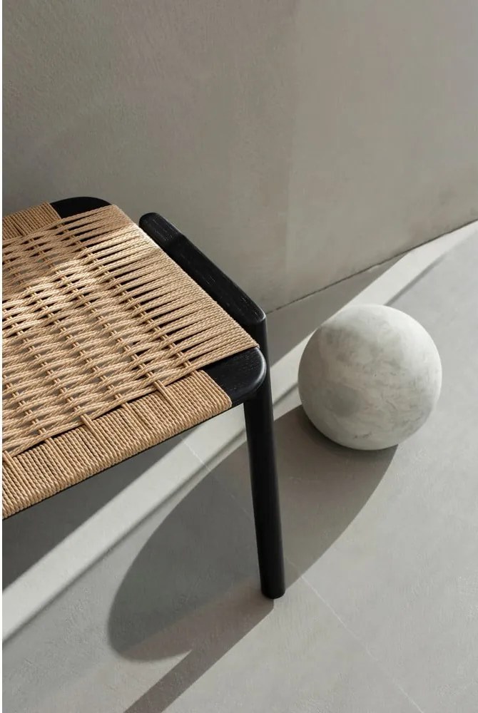 Čierna/v prírodnej farbe lavica Klupa – Gazzda