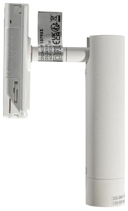 Moderný reflektor biely pre 1-fázový koľajnicový systém - Iconic Ivy