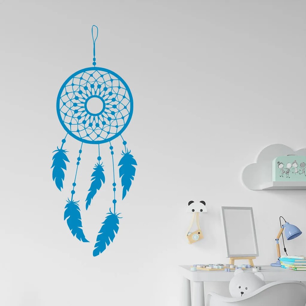 Veselá Stena Samolepka Lapač snov ornament Farba: fialová, Veľkosť: 100 x 37 cm