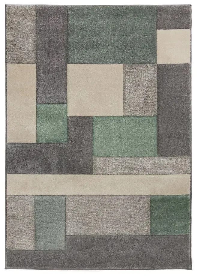 Flair Rugs koberce Kusový koberec Hand Carved Cosmos Mint / Grey / Cream - 200x290 cm