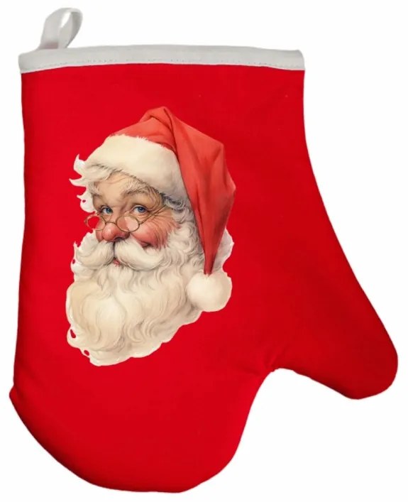 Vianočná kuchynská rukavica Mikuláš EMI, čierna