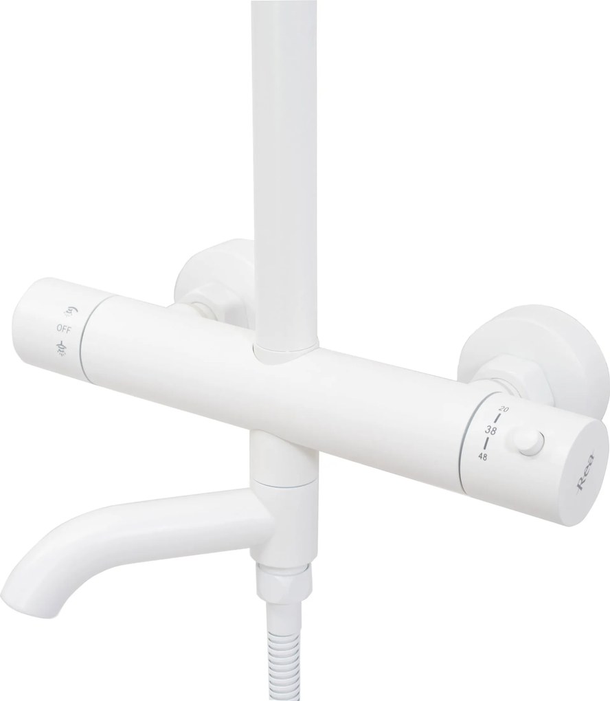 Rea Lungo, sprchová súprava s termostatickou batériou, biela, REA-P6608