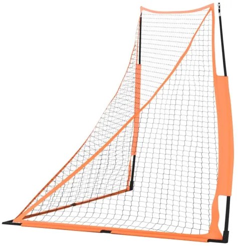 vidaXL Bejzbalová sieť oranžovo-čierna 183x182x183cm oceľ a polyester-