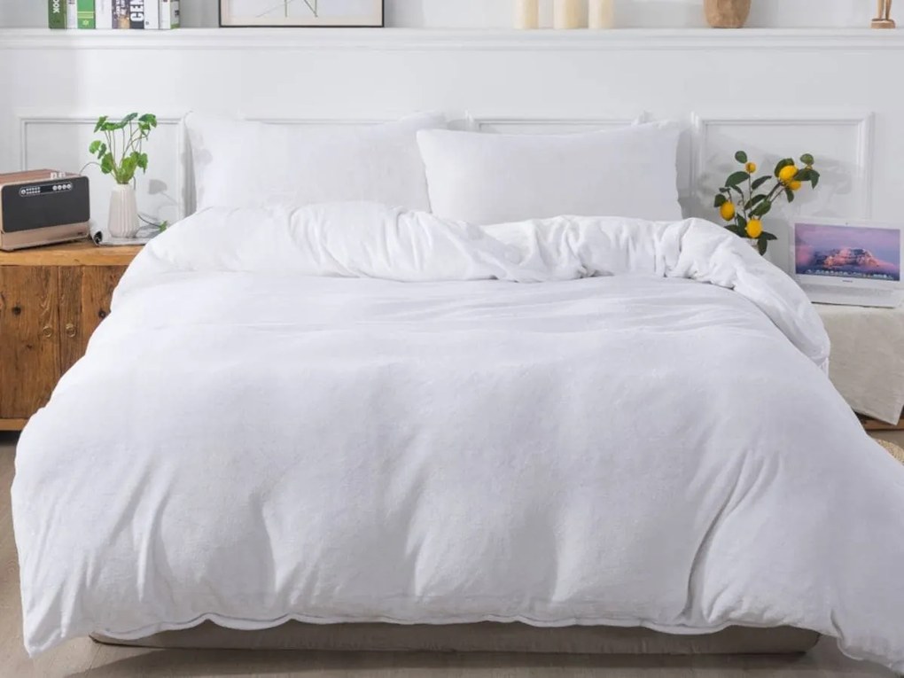 XPOSE® Predĺžené mikroplyšové obliečky JORGA Exclusive - biele