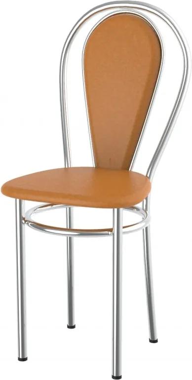 Lacná kovová jedálenská stolička čalúnená Tunber+h