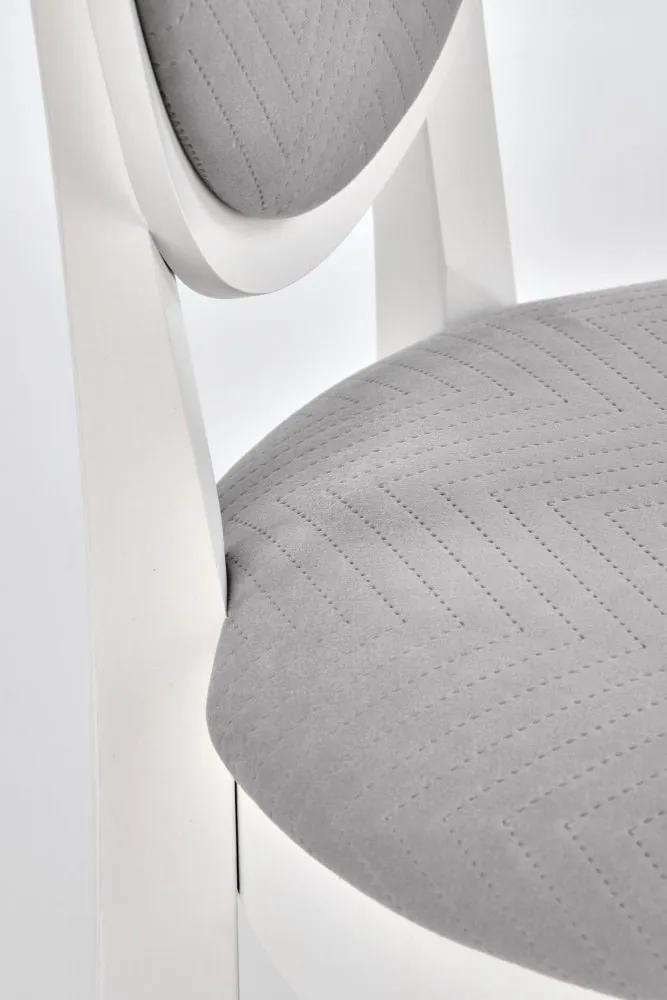 Jedálenská stolička VELO – masív, látka, viac farieb čierná / béžová