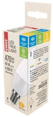 LED žiarovka True Light 4,2W E14 neutrálna biela