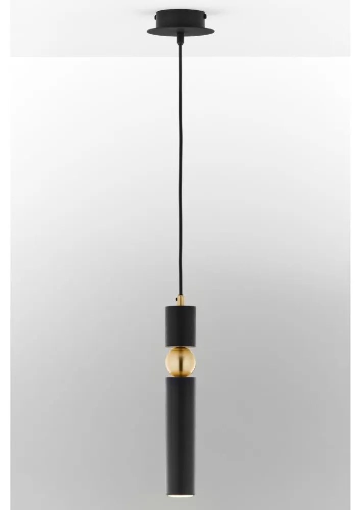 Jupiter 2003 - Luster na lanku ALAS 1xGU10/10W/230V čierna/zlatá