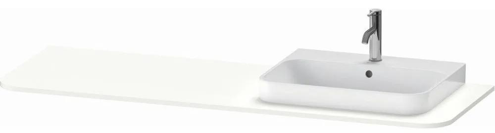 DURAVIT Happy D.2 Plus doska pre skrinku pod umývadlo (s jedným výrezom vpravo), 1600 x 550 x 16 mm, biela matná lakovaná, HP031HR3636