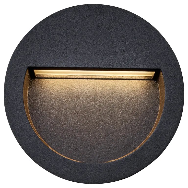 Moderné zapustené nástenné svietidlo čierne vrátane LED IP65 - Gem