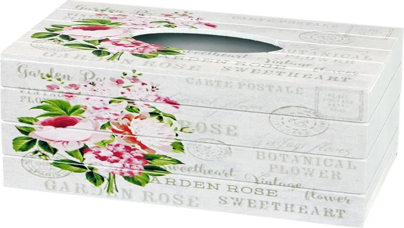 Box na vreckovky Garden rose, 24,5 cm