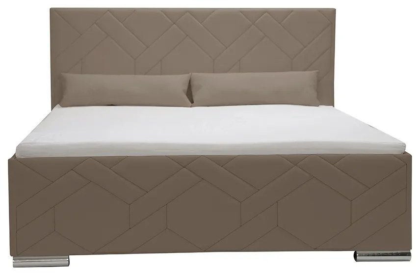 Čalúnená posteľ s úložným priestorom KRE 120x200 cm Sivá