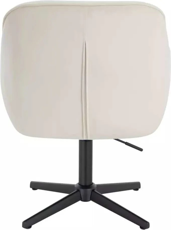 LuxuryForm DESIGN Stolička AVOLA VELUR na čiernom kríži - biela