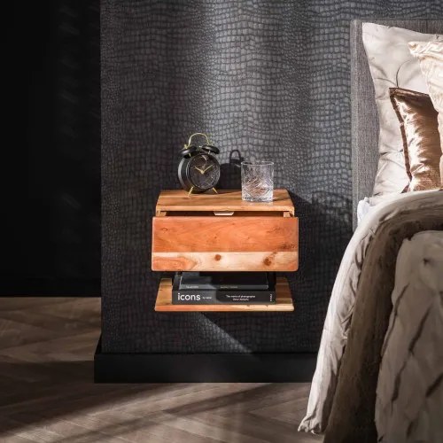 Nočný stolík 22-97 Shelve Drevo Acacia  - Komfort-nábytok