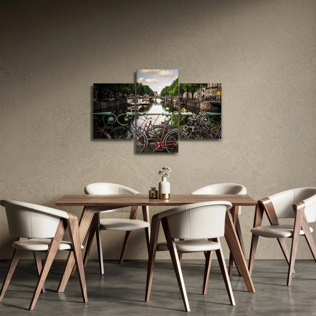 Obraz bicykla v meste (90x60 cm)