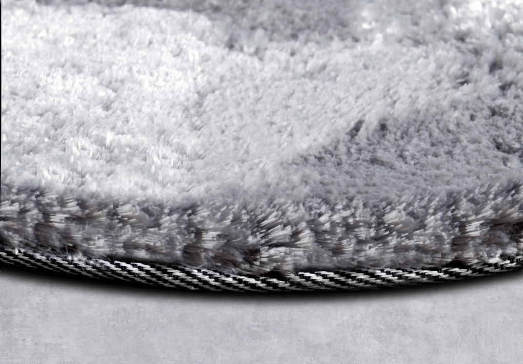 Kusový koberec Cosy 106110 Silver kruh z kolekcie Elle, 200x200 (priemer) kruh, šedá, obývacia izba, ELLE Decoration