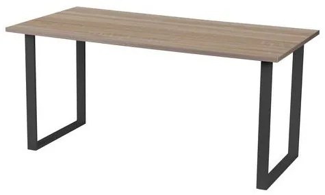 Kancelársky stôl Viva Square, 180 x 80 x 75 cm, rovné vyhotovenie, podnožie antracit, dub sonoma