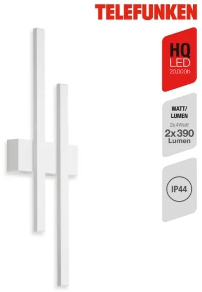 Telefunken 313206TF - LED Vonkajšie nástenné svietidlo 2xLED/8W/230V IP44