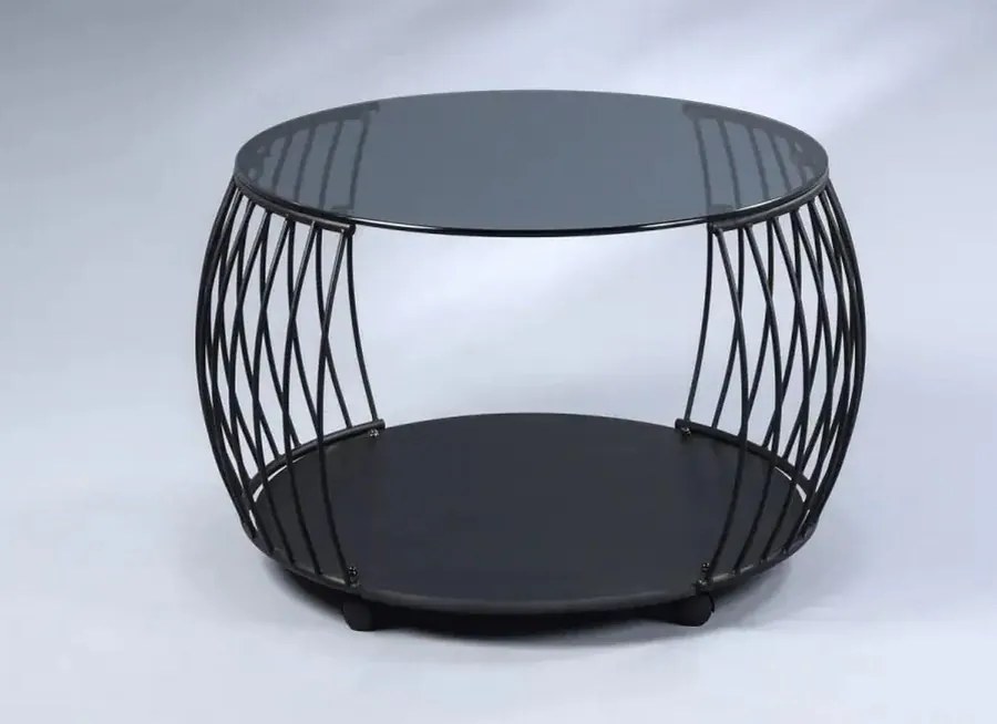 Okrúhly konferenčný stolík Shanghai, čierny/sivý