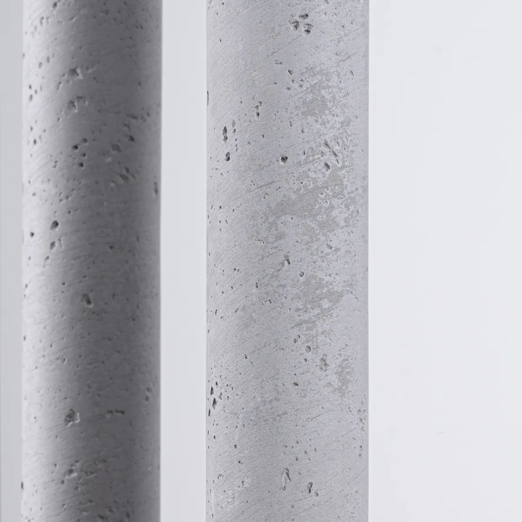 Závesné svietidlo Pastelo, 5x betónové tienidlo, o