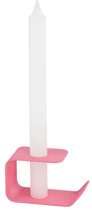 Růžový svietnik Flec nízký 5 x 10 x 5,5 cm