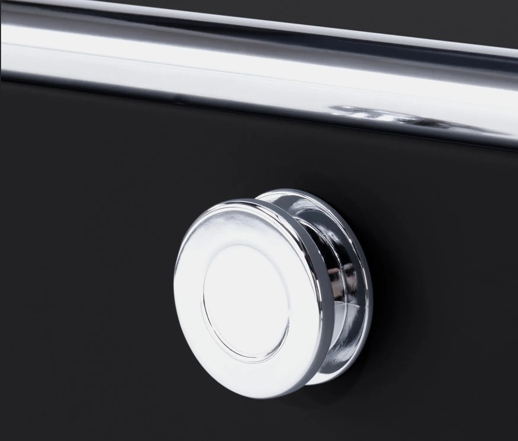 Nízka skrinka »CN3« s 3 výklopnými dvierkami, čierna