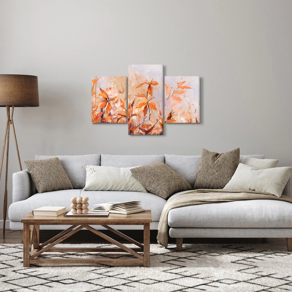 Obraz - Maľované kvety (90x60 cm)